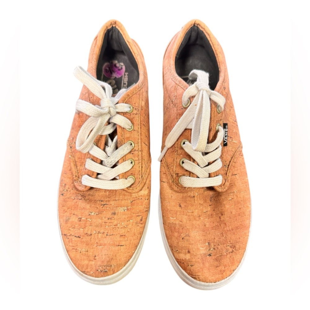 Vans UltraRange Cork Sneakers Women's 6.5 Eco Vegan Low Top Lace-Up Shoes in EUC - Picture 2 of 10